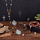 PH PandaHall 359pcs Cross Charms Rosary Jewelry Making Wood Beads Rosaries Tibetan Pendant and Spacer Beads for Easter Eid Mubarak Ramadan Necklace Bracelet Earrings Rosary Making Bead Supplies DIY-PH0009-63-5