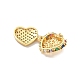 Латунные микропроволочные кубические циркониевые медальоны&nbsp;LS-KK-F905-05G-02-2