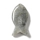 天然石ラブラドライトペンダント  魚のチャーム  39x20x7~7.5mm  穴：2.3mm G-G932-B21-2
