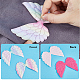 Gorgecraft 40 個 4 色天使の羽の形のパッチアップリケを縫う  服のジーンズのための DIY 縫製クラフト装飾  ミックスカラー  73x96x2mm  10個/カラー FIND-GF0005-44-6