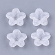 5-petal transparente Acryl Perlenkappen FACR-T001-02-1