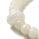 Круглые эластичные браслеты из натурального агата и белого нефрита с корнем бодхи BJEW-B080-18-3