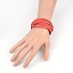 3-Loops Leather Cord Wrap Bracelets BJEW-D348-03-5