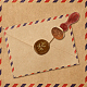Tête de timbre de cire à cacheter en laiton doré de noël rétro AJEW-WH0208-816-3