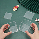 Arricraft 4pcs2スタイルの正方形のリサイクル可能なプラスチック製の透明なギフトボックス  カバー付き  ベビーシャワーキャンディーボックス用  透明  2個/スタイル CON-AR0001-07-3