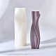 抽象的な花瓶の形の DIY シリコンキャンドル型  香りのよいキャンドル作りに  ホワイト  5.2x4x16.5cm SIMO-H014-01C-1