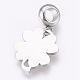 304 Stainless Steel European Dangle Charms STAS-O097-08A-2
