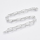 Fabricación de collar de cadena de clip de papel ovalado redondo de latón MAK-S072-04A-P-2
