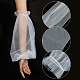 CRASPIRE Lace Arm Sleeves White Bridal Gloves Fingerless Polyester Lace Arm Sleeves Ideal for Birthday Parties Wedding Etiquette Driving Riding AJEW-WH0248-29B-4