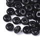 Perles européennes pierres précieuses noires naturelles, Perles avec un grand trou   , rondelle, 10x4.5mm, Trou: 4mm