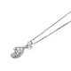Tinysand 925 collana con ciondolo lacrima della gioia in argento sterling con zirconi cubici TS-N399-S-18-2