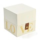 Квадратная подарочная коробка из картона и бумаги с принтом любви CON-G019-01B-2