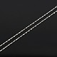 トレンディなユニセックスロジウムメッキ 925 スターリングシルバー チェーン ネックレス  スプリングリングの留め金と  細いチェーン  プラチナ  18インチ  0.8mm STER-M034-B-19-3