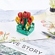 3d tulipanes pop-up tarjetas de felicitación DIY-WH0161-06-5