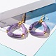Brass Triangle Dangle Earrings EJEW-JE04786-3