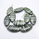 Brins de perles de jaspe en argent naturel G-G260-20x40mm-01-2