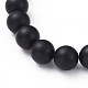 Natürliche schwarze Achatperlen (gefärbt) Stretch-Armbänder BJEW-JB04801-4