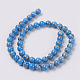 Chapelets de perles de coquillage de mer et turquoise synthétique X-G-G758-03-6mm-2