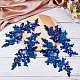 Gorgecraft 4 par hojas poliéster bordado adornos accesorios DIY-GF0005-69B-4