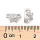 Brass Micro Pave Clear Cubic Zirconia Slide Charms KK-P239-15P-3