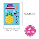 48 Sheets 8 Styles Summer Paper Make a Face Stickers DIY-WH0467-009-2