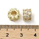 Perles de placage en laiton avec zircone cubique de micro pave KK-F866-07G-3