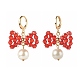 Acrylique transparent avec perles de verre boucles d'oreilles créoles et colliers pendentifs et bracelets de perles ensembles de bijoux SJEW-TA00001-6