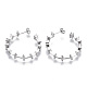 Brass Micro Pave Clear Cubic Zirconia Stud Earrings EJEW-N011-14P-NF-1