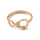 Placcatura ionica (ip) 201 anello regolabile Infinity Love in acciaio inossidabile da donna RJEW-C045-03G-2