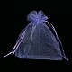 バレンタインデーギフトラッピングオーガンジーバッグ巾着袋  リボン付き  長方形  ミックスカラー  約14センチ幅  17センチの長さ OP-A001-M-3