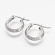 304 Stainless Steel Hoop Earrings EJEW-N0039-16P-1