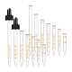 BENECREAT 14 Pcs Essential Oil Dropper Pipette 7 Styles Glass Dropper with Graduated Straight Tip Pipette Essential Oil Bottle Dropper for Essential Oil AJEW-BC0003-86-1