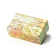紙菓子箱  結婚披露宴のギフト用の箱  パックスレッド付き  長方形  マップ模様  8.3x5.1x2.95cm CON-B005-05-5