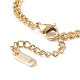 Heart & Flat Round Stainless Steel Charm Bracelet for Women STAS-P304-30G-3
