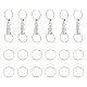 Unicraftale 6 porte-clés à dégagement rapide détachable à détacher en fer avec 12 porte-clés double ressort fendu support de serrure à chaîne séparé accessoire pratique pour serrure porte-clés de voiture KEYC-UN0001-18-1