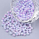 Perles en plastique imitation perles arc-en-abs X-OACR-Q174-10mm-01-1