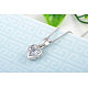 Platinum Plated Eco-Friendly Alloy Austrian Crystal Heart Pendant Necklaces NJEW-AA00068-42P-2