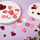 Beadthoven 30 pz 6 colori pendenti acrilici opachi di san valentino SACR-BT0001-03-6