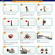 Sunnyclue 1 boîte bricolage 6 paires traditionnelles ethniques indiennes jhumka jhumki boucles d'oreilles pendantes kit de fabrication de bijoux kit de fabrication de fournitures pour les débutants instruction platine DIY-SC0003-10-3