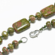 Colliers de perles en unakite naturelle NJEW-S395-01-2