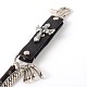 Personalized Hip Hop Motorcyle Biker Men's 2-Layer Curb Chain Cowhide Skull Wallet Jean Trousers Pants Key Chains KEYC-O006-17B-2