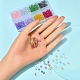 560 pièces 8 couleurs brins de perles de verre peintes à la bombe givrée GLAA-YW0001-39-6