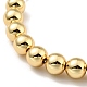 Gestellplattiertes rundes Perlen-Schieberarmband aus Messing für Frauen BJEW-B066-01A-03-2