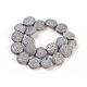 Electroplated Natural Lava Rock Bead Strands G-E497-A-01-2