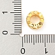Perles de placage en laiton avec zircone cubique de micro pave ZIRC-F140-03G-B-3