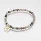 Bracelets extensibles avec perles en pierre précieuse naturelle BJEW-JB03543-2