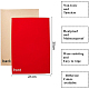 BENECREAT 20PCS Velvet (Red) Fabric Sticky Back Adhesive Felt A4 sheet (21cm x 30cm / 8.3