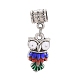 Antique Silver Plated Alloy European Dangle Charms MPDL-L030-B01-AS-1