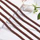 GORGECRAFT 10.9 Yards Polyester Woven Gimp Trim 5/8 inch Wide Braid Lace Trim Centipede Decorated Lace Ribbon for Costume DIY Crafts Sewing Jewellery Making Home Decoration (Brown) DIY-GF0005-16A-5