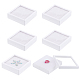 Quadratische Aufbewahrungsboxen für lose Diamanten aus Kunststoff CON-WH0095-50B-1